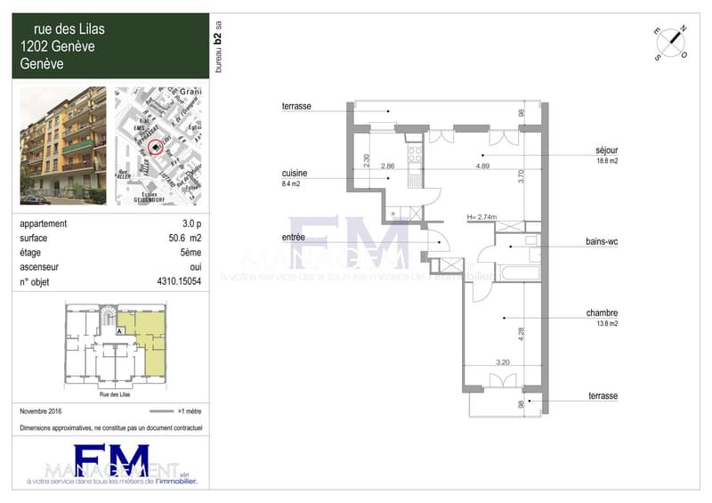 Rue des Lilas - 3 pièces d'env. 51m² au 5ème étage (5)