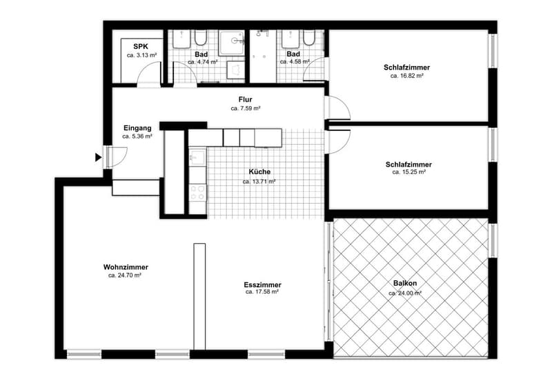 Lichtdurchflutete 3.5-Zimmer Wohnung mit Blick in Zürich (11)