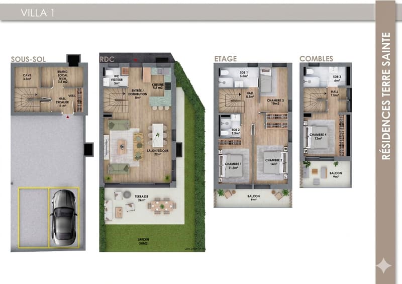 Projet neuf - Villa 1 de 4 chambres avec terrasse et jardin privatif (7)