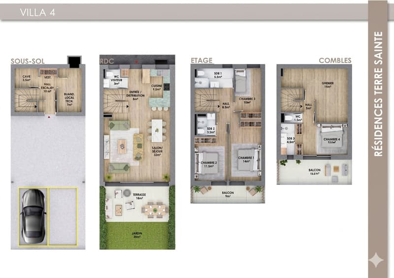 Projet neuf - Villa 4 de 4 chambres avec terrasse et jardin privatif (7)
