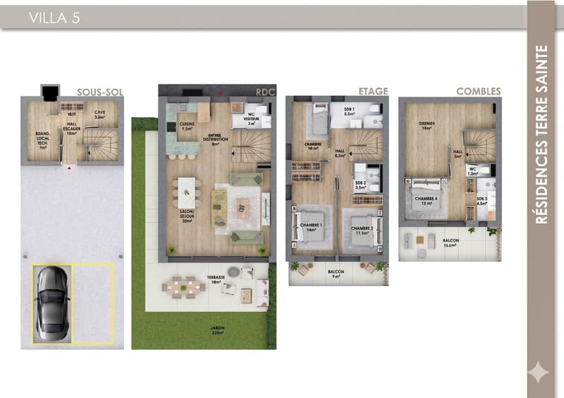 Projet neuf - Villa 5 de 4 chambres avec terrasse et jardin privatif (6)