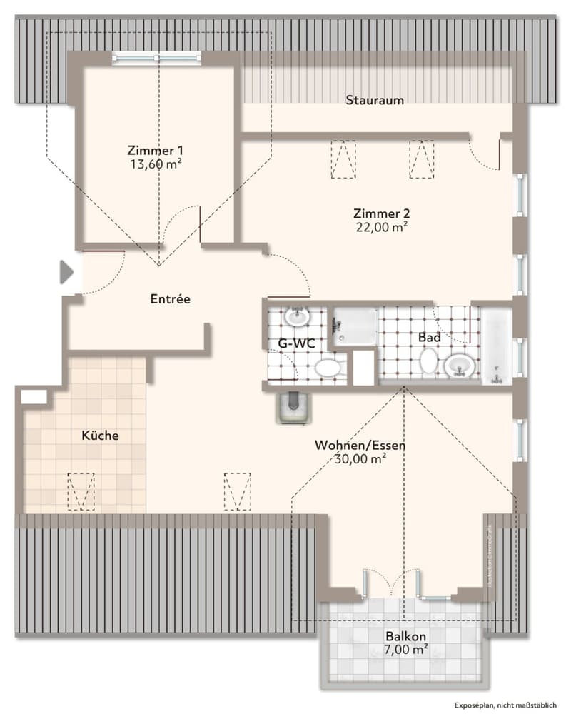 4.5 Zimmer Dachwohnung mit Balkon, Lift und Hobbyraum (11)