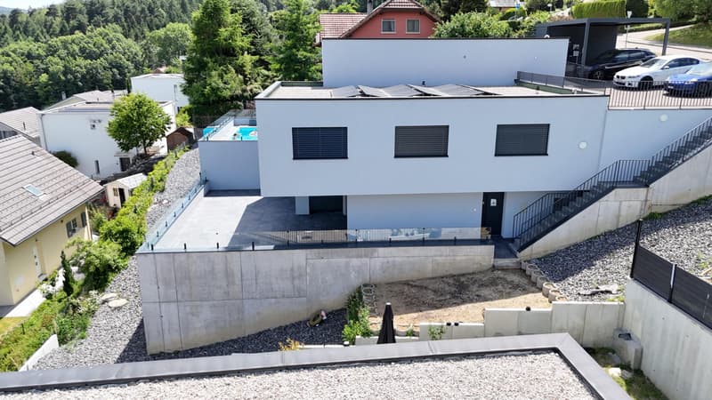 Villa jumelle contemporaine de 180 m² à Lucens - incroyable vue dégagée (7)