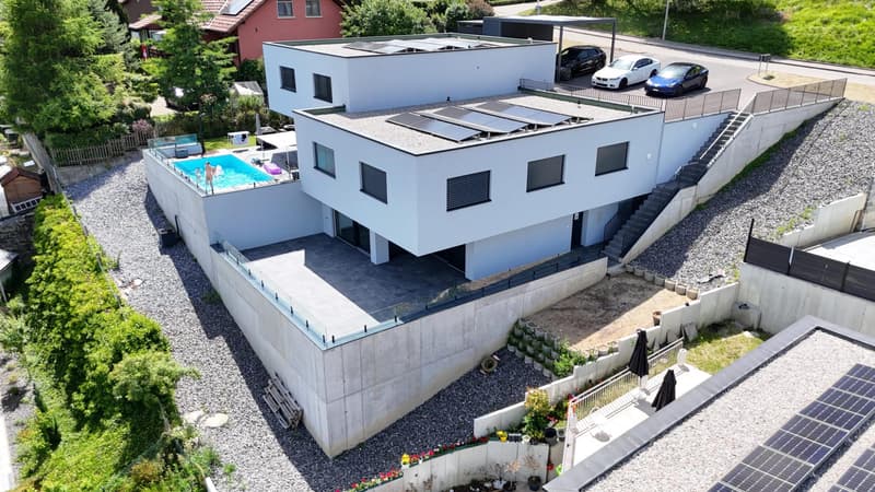 Villa jumelle contemporaine de 180 m² à Lucens - incroyable vue dégagée (6)