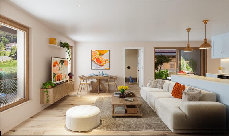 Magnifique 3.5 pièces neuf avec loggia et jardin privatif (2)