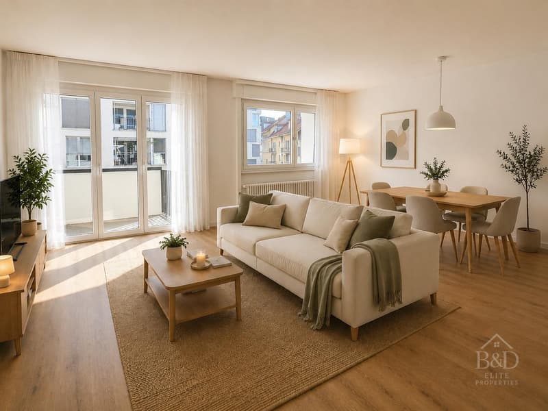 Chambre en colocation dans magnifique appartement 3.5 pièces à Fribourg - quartier Pérolles - lumineux et entièrement remis à neuf (6)
