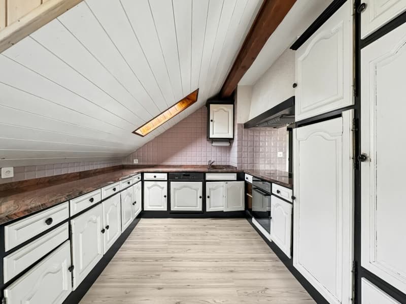 IL OCCUPE TOUTE LA TOITURE DE L'IMMEUBLE ?VOTRE COCON SOUS LES TOITS FACE À LA THIELLE (11)