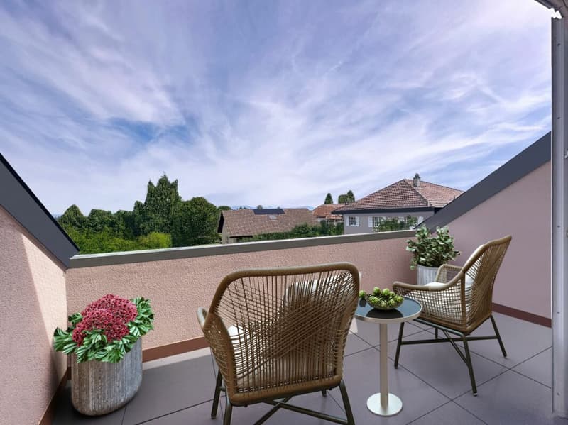 APPARTEMENT EN DUPLEX DE 5 PIÈCES AVEC BALCON ET PLACES DE PARC INTÉRIEURE ET EXTÉRIEURE (4)