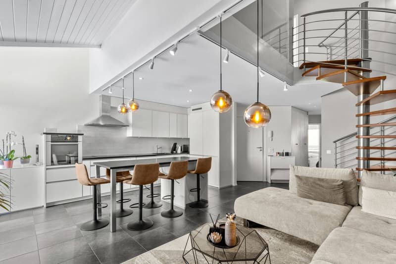 Élégance et confort pour cette attique en duplex avec vue sur le lac et les Alpes (4)