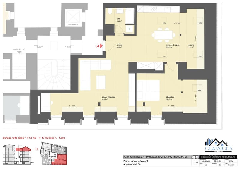Spacious 1bedroom furnished apartment in central Neuchatel (9)