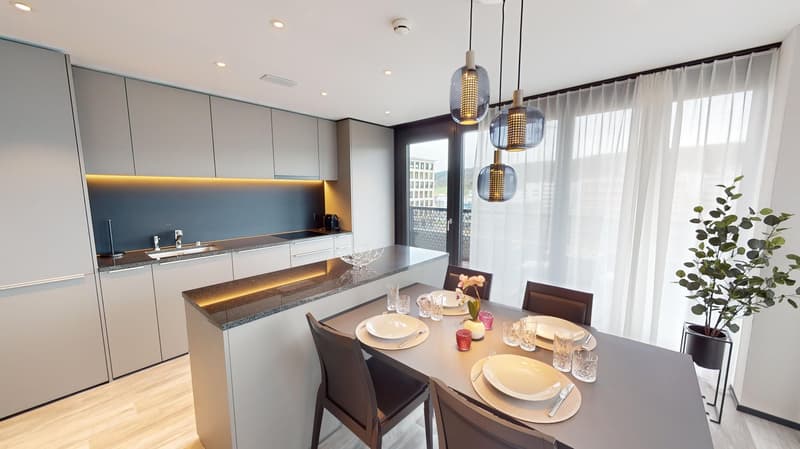 Fully Furnished Apartment with Balcony - 1-Month Minimum (8)