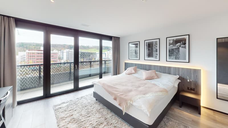Fully Furnished Apartment with Balcony - 1-Month Minimum (17)