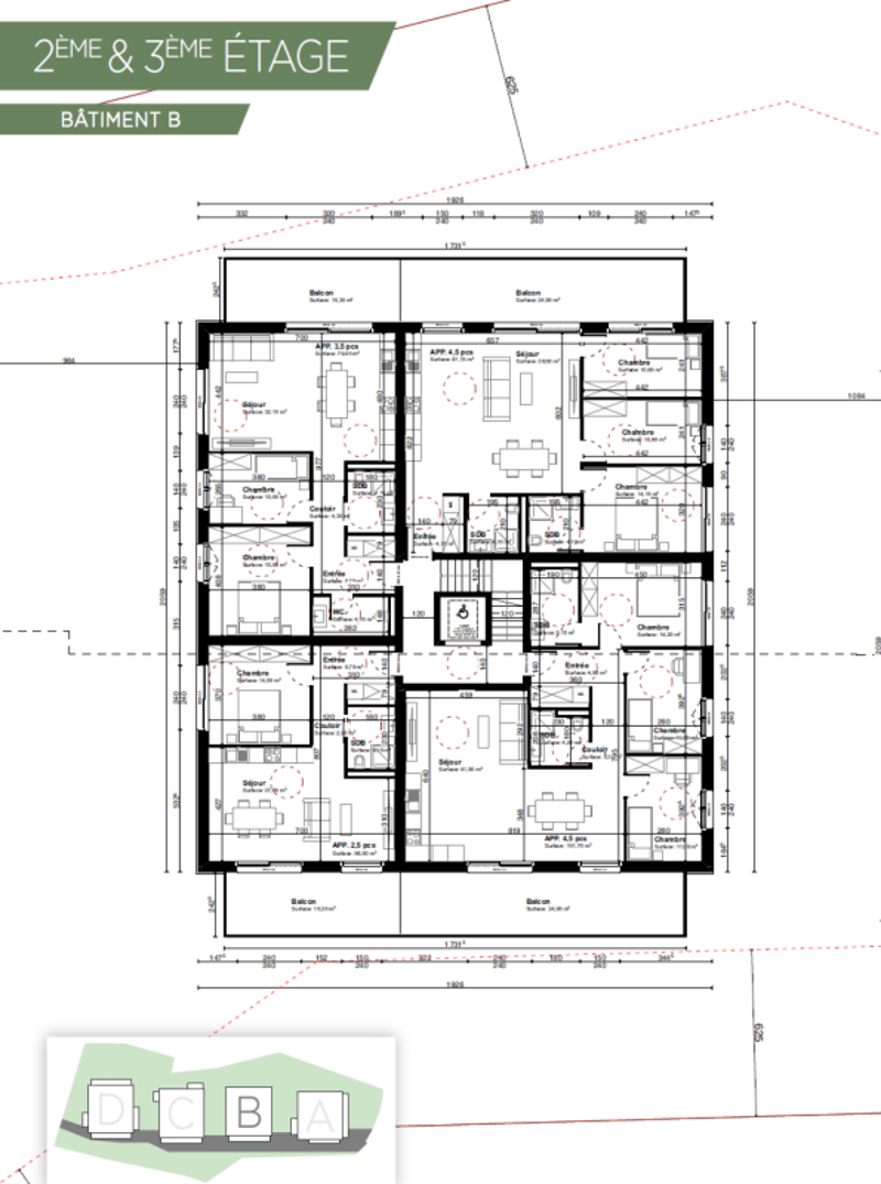 Appartement de 2,5 pièces au 3ème étage (9)