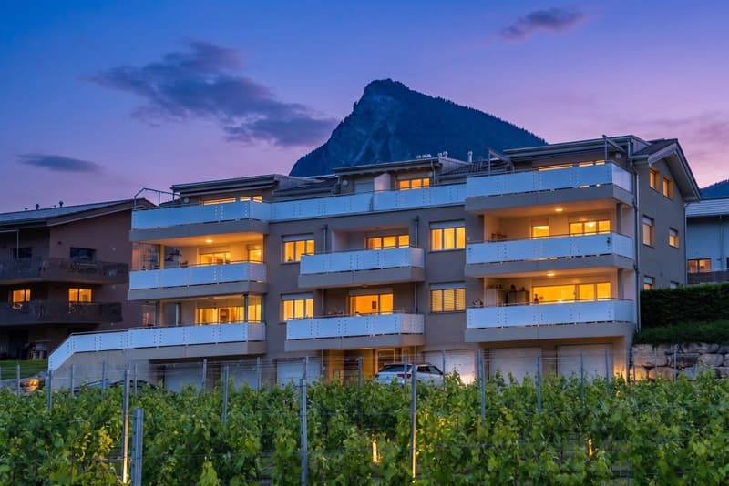 Attique de 3,5 pièces avec grand balcon et vue à St-Pierre-de-Clages (2)