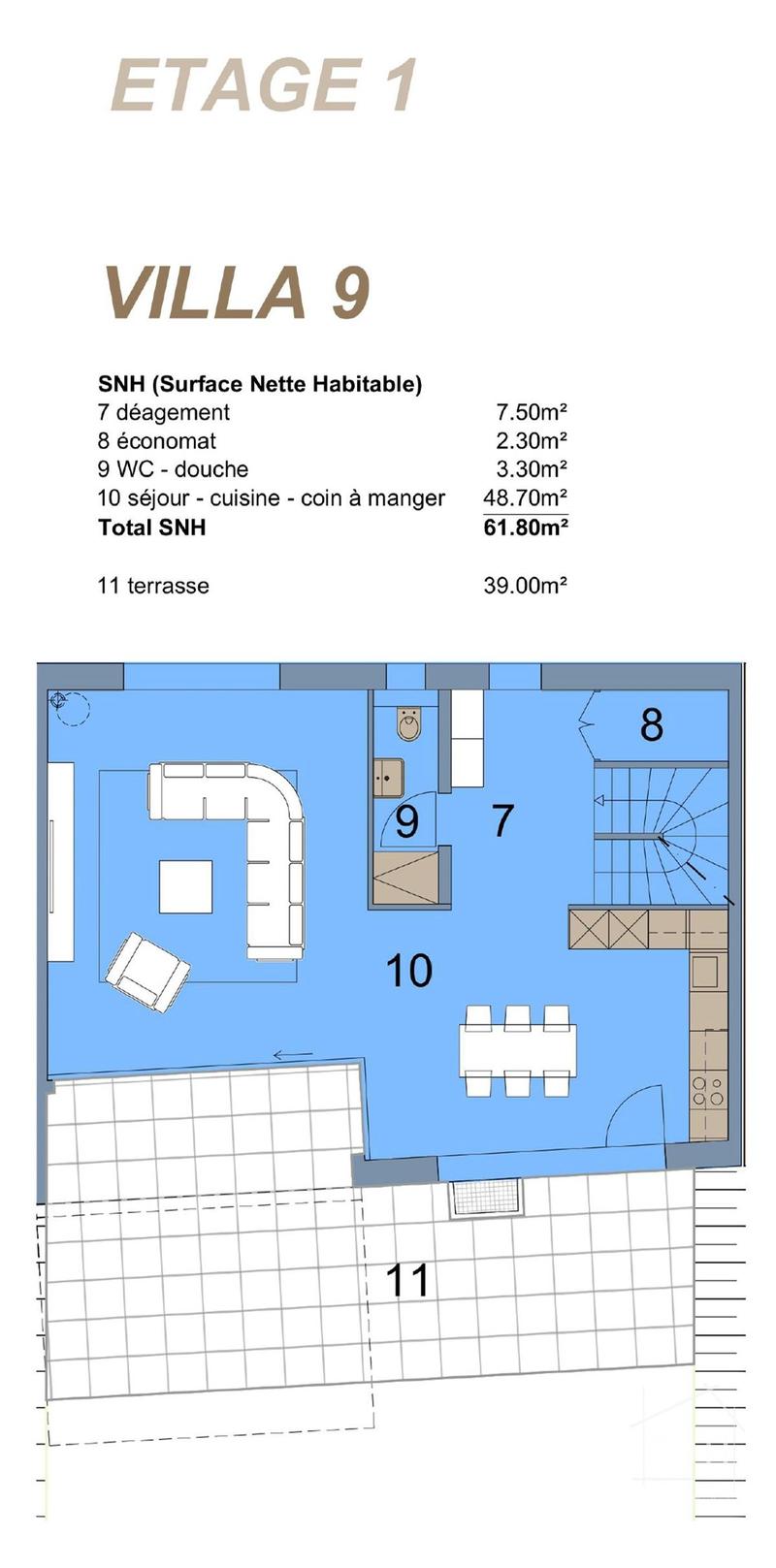 Plan du 1er étage