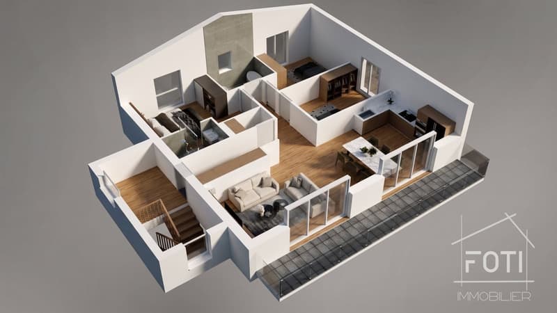 Plan d'étage en 3 dimensions