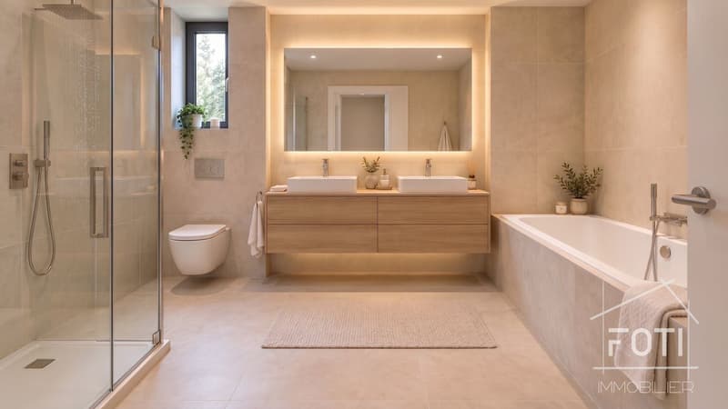 Villa NEUVE 4,5 p. en bout de rangée - jardin, terrasse et vue Dents-du-Midi - Muraz (12)