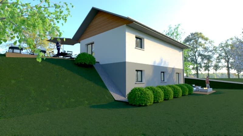 Maison + terrain + garage + parkings, vue Mt Blanc & Jura (9)
