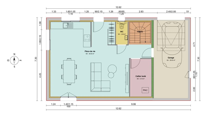 Maison + terrain + garage + parkings, vue Mt Blanc & Jura (8)