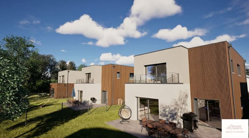 Prévessin-Moëns : Villa T5 Contemporaine (126 m²)   Toiture Terrasse   Terrain 835 m² (2)