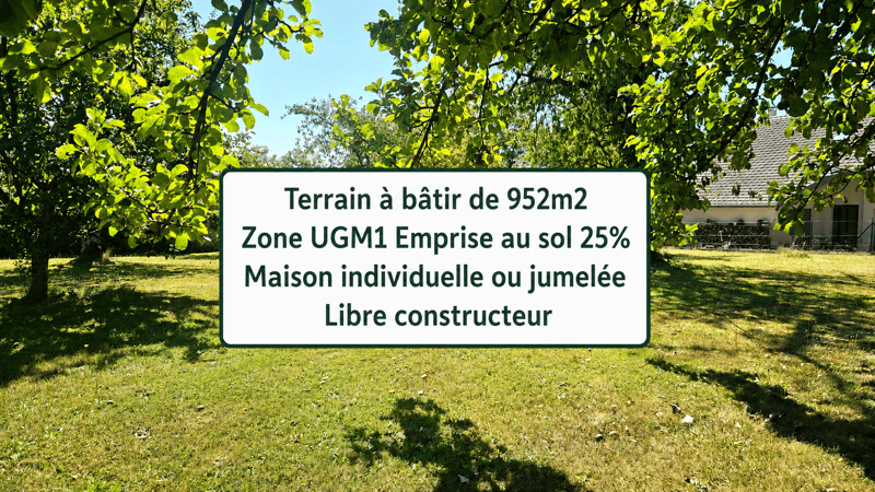 952m2 de terrain à bâtir pour 1 ou 2 maisons (1)
