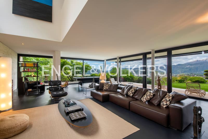 Esclusiva villa moderna con piscina e vista Lago di Lugano (6)