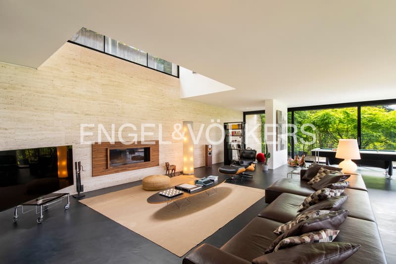 Esclusiva villa moderna con piscina e vista Lago di Lugano (7)