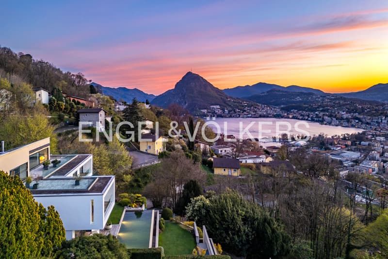 Esclusiva villa moderna con piscina e vista Lago di Lugano (13)