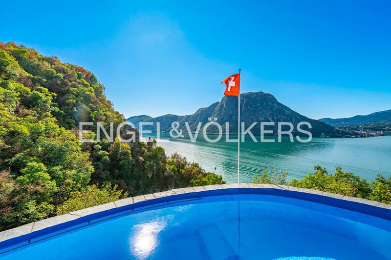 Casa panoramica con vista lago e barca a Caprino (7)