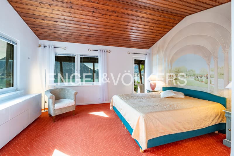 Casa panoramica con vista lago e barca a Caprino (9)