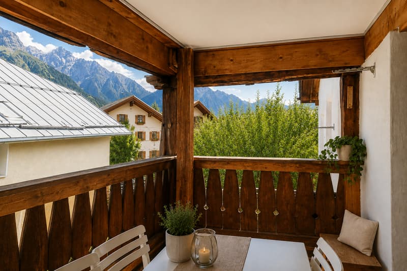 Traditioneller Charme trifft auf Bergpanorama in Sent (3)