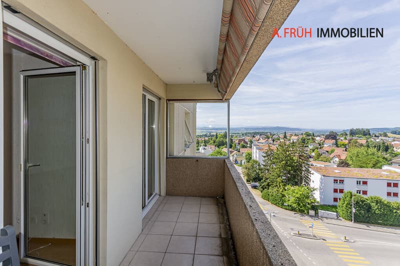 Balkon mit Alpenblick