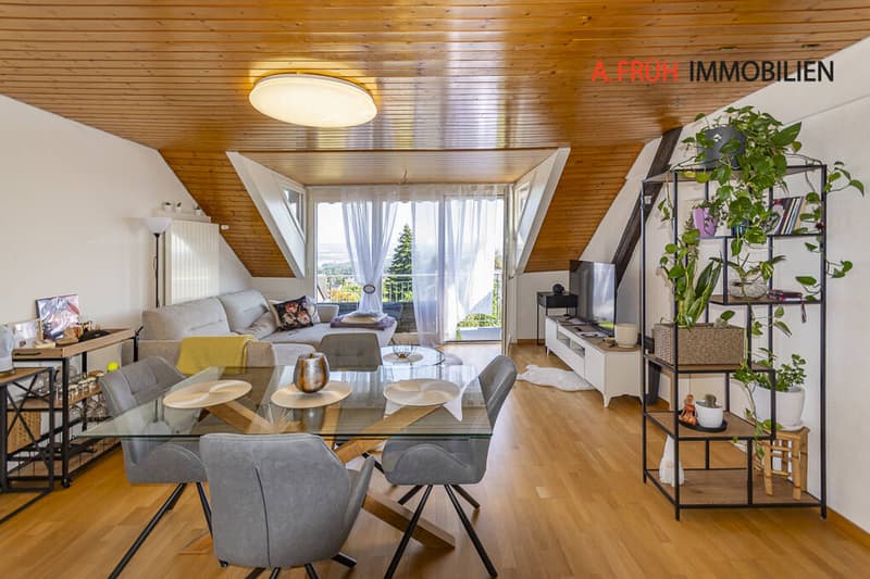 Wohn und Essbereich Dachgeschosswohnung