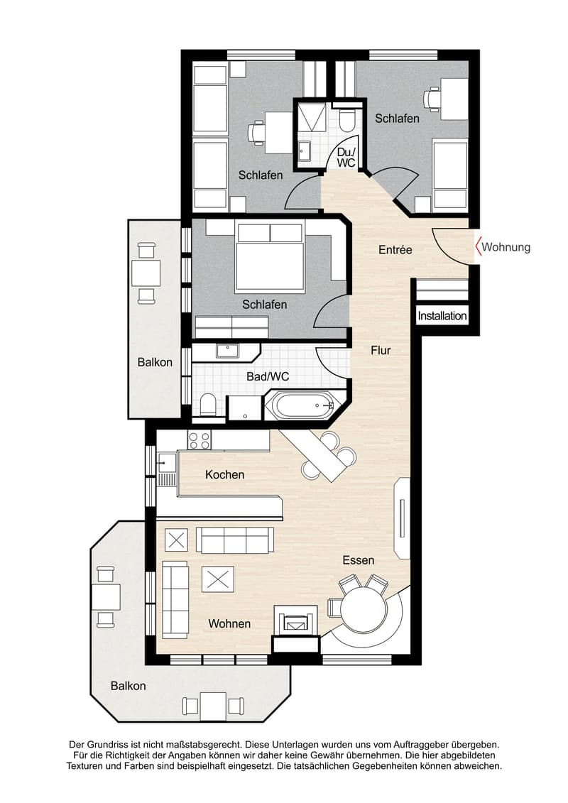 Zentral gelegene, schöne 4.5-Zimmer-Wohnung mit einzigartigem Matterho (1)
