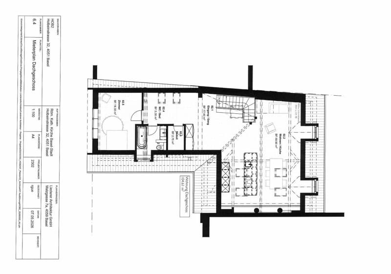 Grundrissplan Dachgeschoss