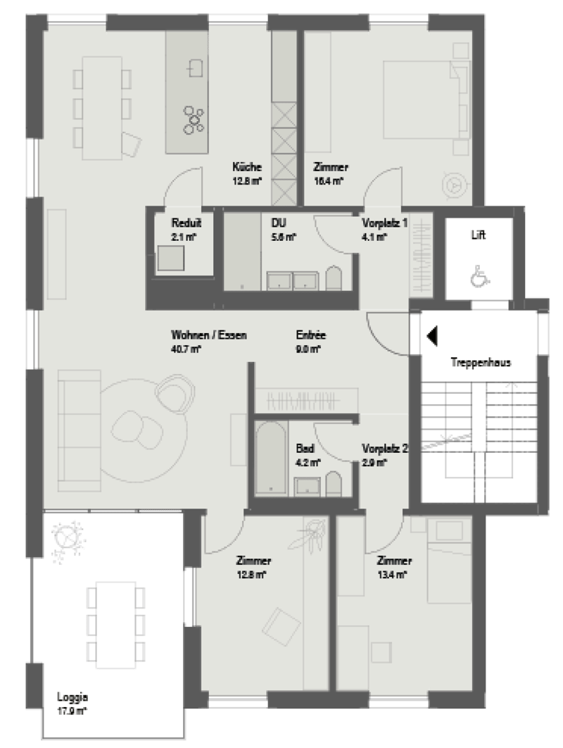 Attraktive und grosszügige 2.5-Zimmer Wohnung (6)