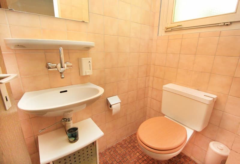 Gäste-WC im Erdgeschoss mit Tageslicht