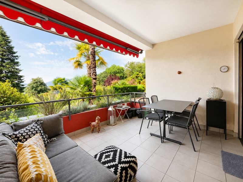 Ponte Capriasca: Elegante 2 locali con splendida terrazza immersa nel verde e piscina condominiale (3)