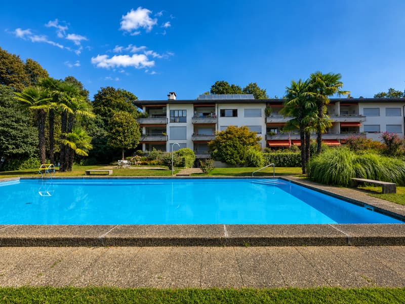 Ponte Capriasca: Elegante 2 locali con splendida terrazza immersa nel verde e piscina condominiale (11)