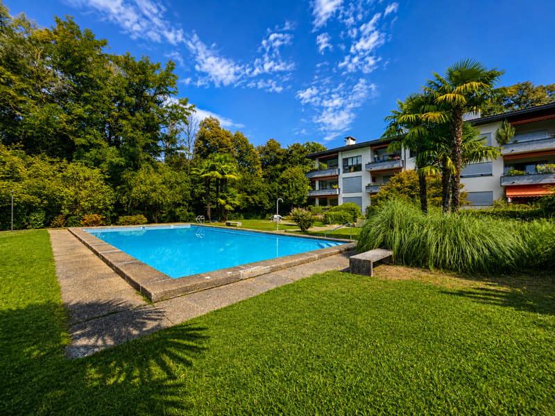 Ponte Capriasca: Elegante 2-Zimmer-Wohnung mit herrlicher Terrasse und Gemeinschaftspool (1)