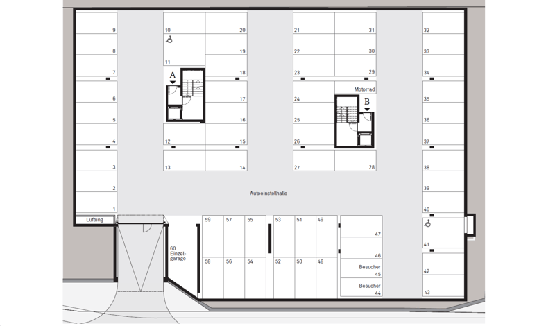 Garage space in modern parking hall (3)