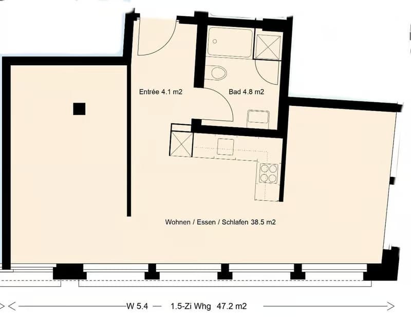 Charmante 1.5-Zimmer-Wohnung mit Balkon im Herzen von Basel (6)