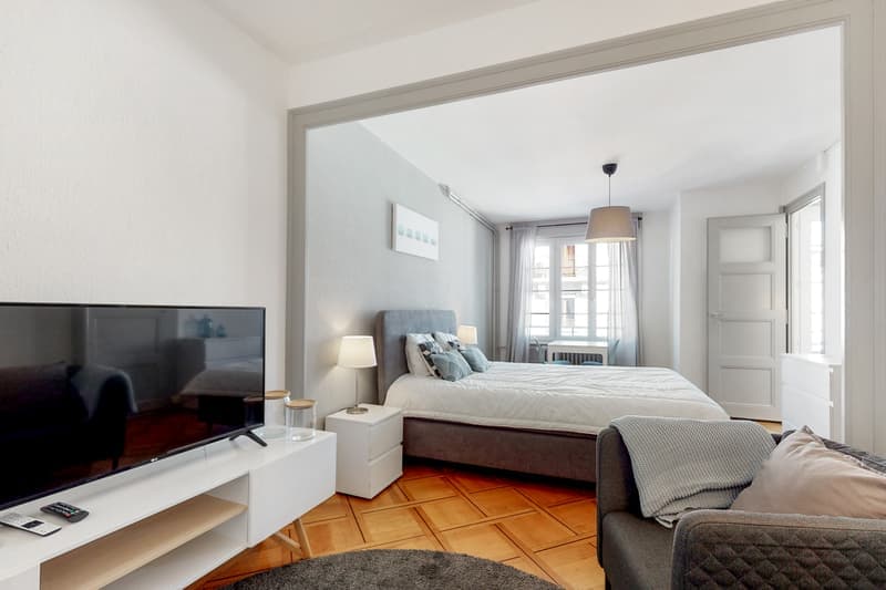 Charmant studio meublé de 1.5 pièces avec balcon à Genève (8)