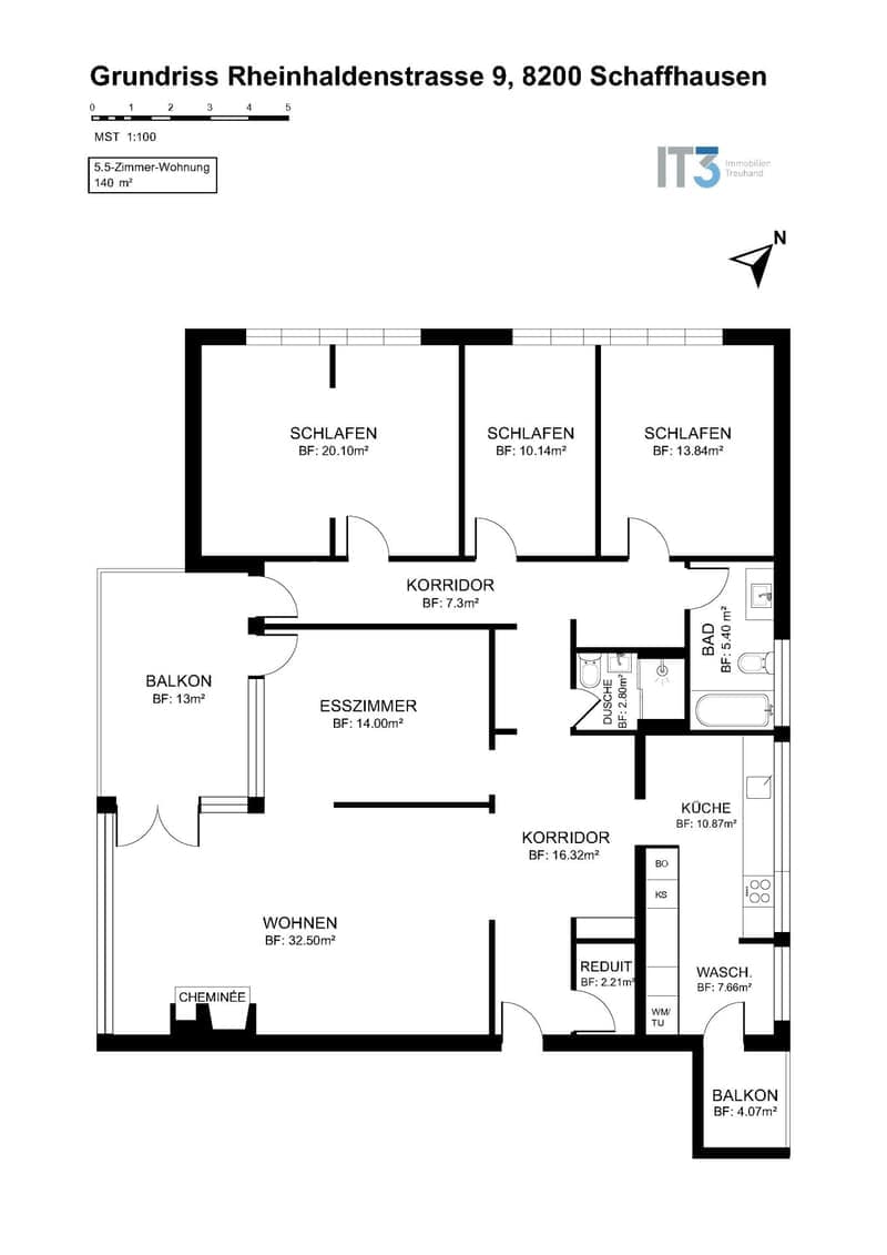 Helle 4.5-Zimmer-Wohnung mit Balkon an der Rheinhaldenstrasse in Schaffhausen (4)
