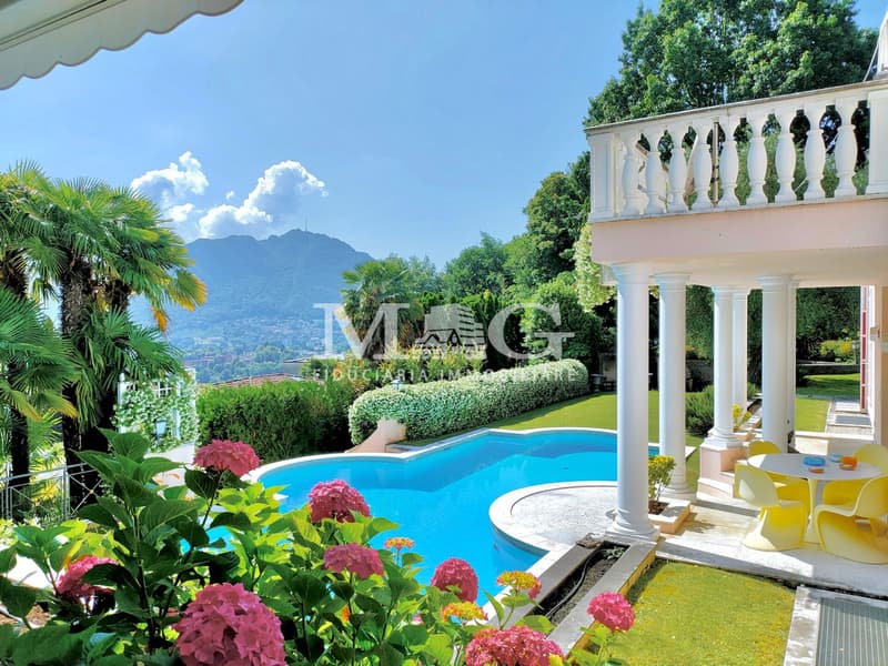 Lugano: Signorile villa unifamiliare con piscina e giardino (2)