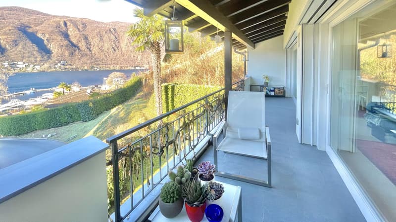 Morcote: Elegante attico rooftop anche 2° Residenza con vista lago di Lugano, 4.5 locali (1)