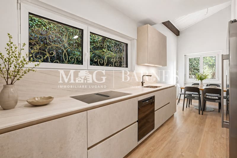 Lugano, Castagnola: Villa con piscina e vista lago panoramica (5)