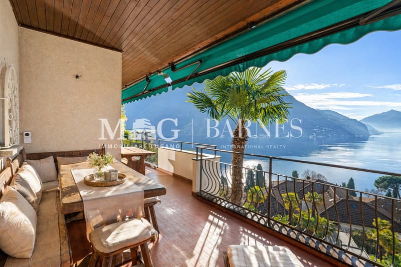 Lugano, Castagnola: Villa con piscina e vista lago panoramica (11)