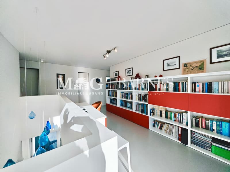 Lugano, Dino: Villa moderna con giardino, terrazze e vista aperta (9)