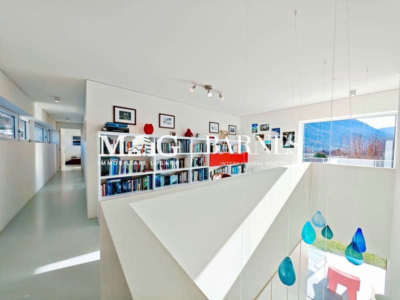 Lugano, Dino: Villa moderna con giardino, terrazze e vista aperta (10)